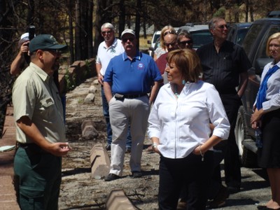 Governor Martinez after Little Bear Fire