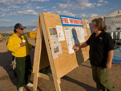 Information Board After a Wildfire