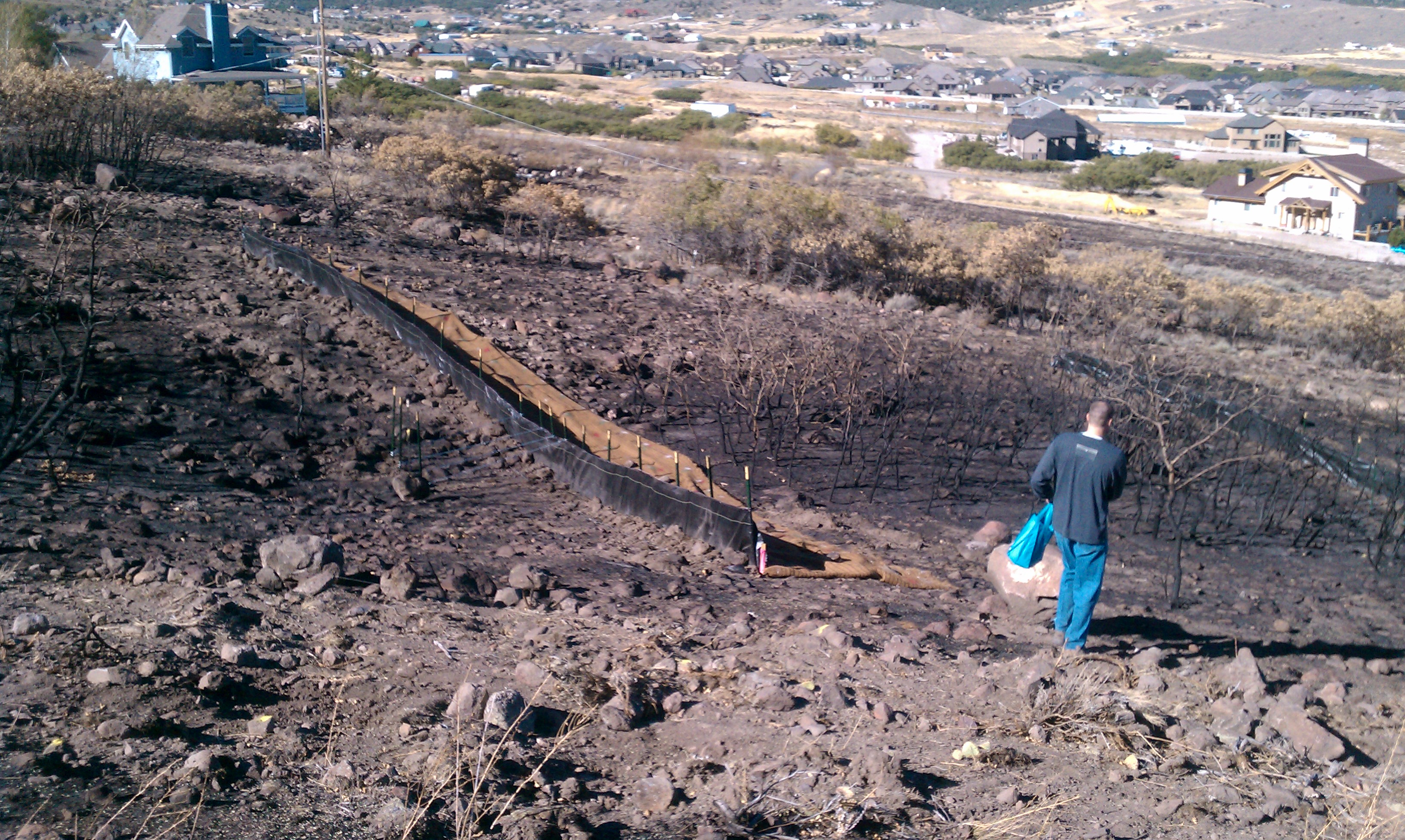 silt fence post fire erosion control